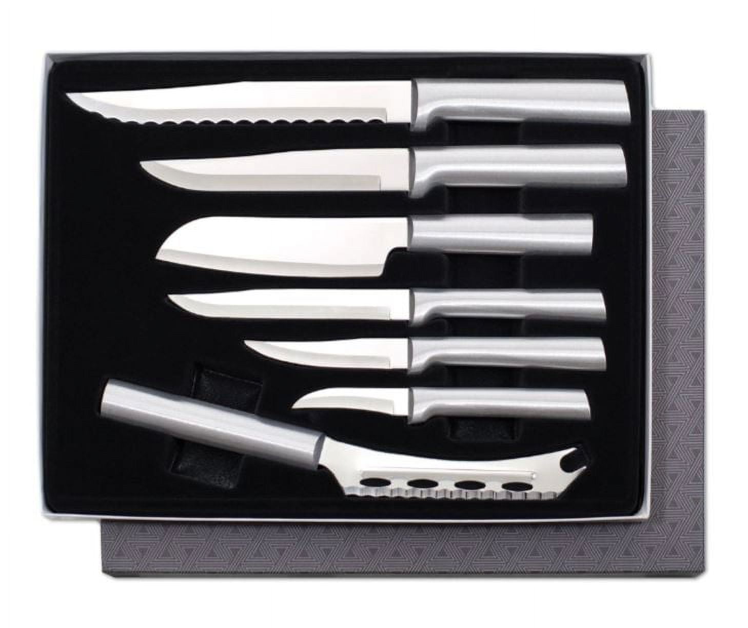 Rada Cutlery 7-Piece Starter Gift Part 2 Knife Set, Silver Handles