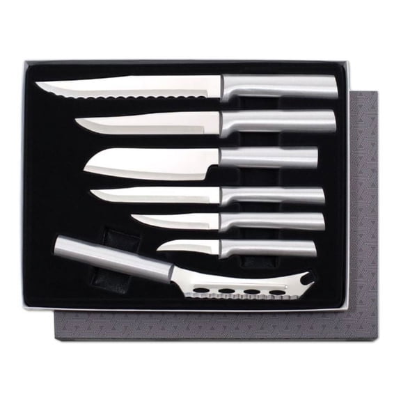 Rada Cutlery 7-Piece Starter Gift Part 2 Knife Set, Silver Handles
