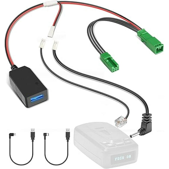 Radar Detector Power Cord Adapter,(3Pin Type-E)Compatible with Volvo Polestar2,XC40/60/70/90 and More with Auto Dimming Rearview Mirror,RJ11 DC3.5 Radar Detectors Charger Cable,Clean Install.