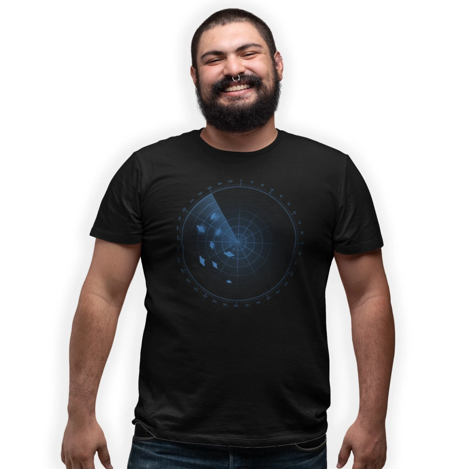 Radar Screen UFO's Hand Printed T-Shirt Flying Saucers Scanner Gift ...