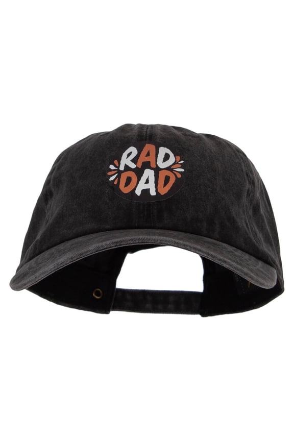 Raddest Dad Heat Transfer Unstructured Cotton Cap - Black OSFM