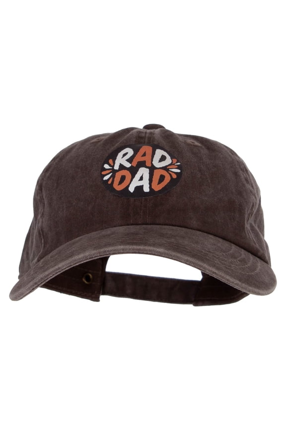 Raddest Dad Heat Transfer Unstructured Cotton Cap - Brown OSFM