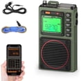 thumbnail image 1 of Raddy RF75A APP Control Shortwave Radio, Portable AM/FM/VHF/SW/WB Weather Radio with Bluetooth, Pocket Radio Rechargeable w/ 9.85 Ft Wire Antenna, 1 of 9