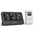 thumbnail image 1 of Raddy WF-55C PRO Weather Station with Wireless Remote Sensor, Thermometer Hygrometer Barometer, Alarm Clock, Weather Forecast, Color Display for Indoor Outdoor, 1 of 10