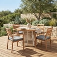 thumbnail image 1 of Rader Dining Chair Natural Dining Chair, Modern Style, Removable and washable cushion cover, Aluminum, Outdoor Dining, 1 of 13