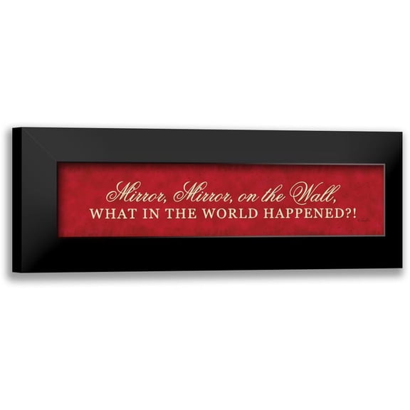 Rader, Lauren 14x6 Black Modern Framed Museum Art Print Titled - Mirror, Mirror