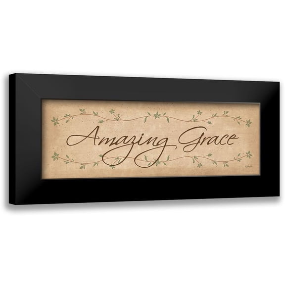 Rader, Lauren 14x7 Black Modern Framed Museum Art Print Titled - Amazing Grace