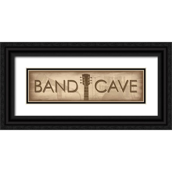Rader, Lauren 14x7 Black Ornate Wood Framed with Double Matting Museum Art Print Titled - Band Cave