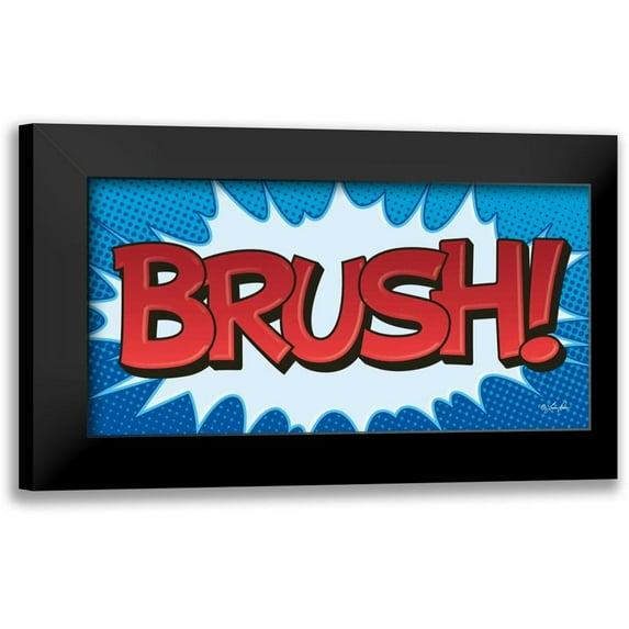Rader, Lauren 18x11 Black Modern Framed Museum Art Print Titled - Superhero Brush!