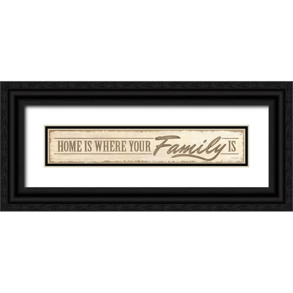 Rader, Lauren 18x6 Black Ornate Wood Framed with Double Matting Museum Art Print Titled - Home Is…