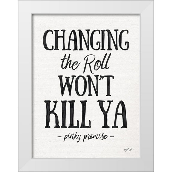 Rader, Lauren 19x24 White Modern Wood Framed Museum Art Print Titled - Changing the Roll