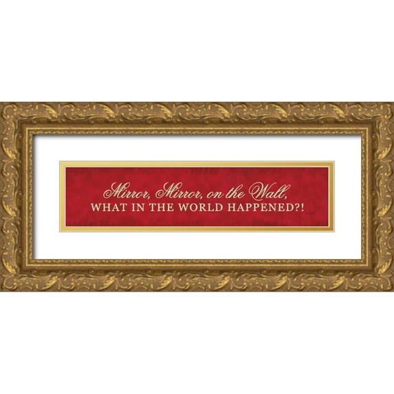 Rader, Lauren 24x9 Gold Ornate Wood Framed with Double Matting Museum Art Print Titled - Mirror, Mirror