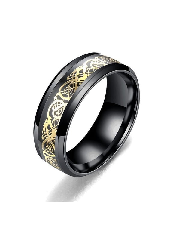 8mm Stainless Steel Ring for Men Wedding Band Rings Size 7-13