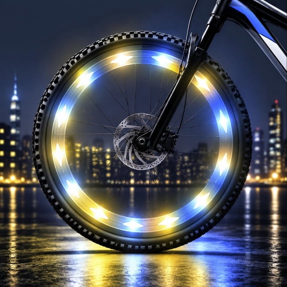 Radetop Wheel LED Spoke Lights, 2 Pack, USB Rechargeable, 14-29 Inch Bicycle