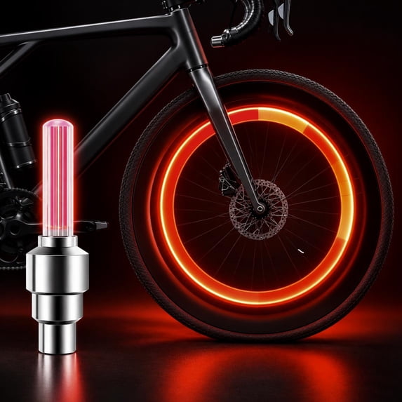 Radetop Bike Wheel Lights 2 Pack, Motion Activated LED Valve Lights for Night Riding