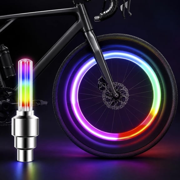Radetop Bike Wheel Lights 2 Pack, Motion Activated LED Valve Lights for Night Riding