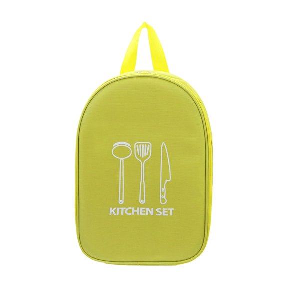 Radetop Camping Utensil Bag, Portable Kitchen Organizer with Handle, Outdoor Cooking Tool Storage Case for BBQ, Picnic, Camping & RV Travel