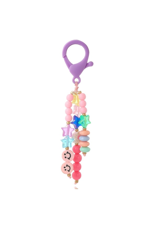 Children Kids Girls Bead Creating Hanging Backpack Car Keychain