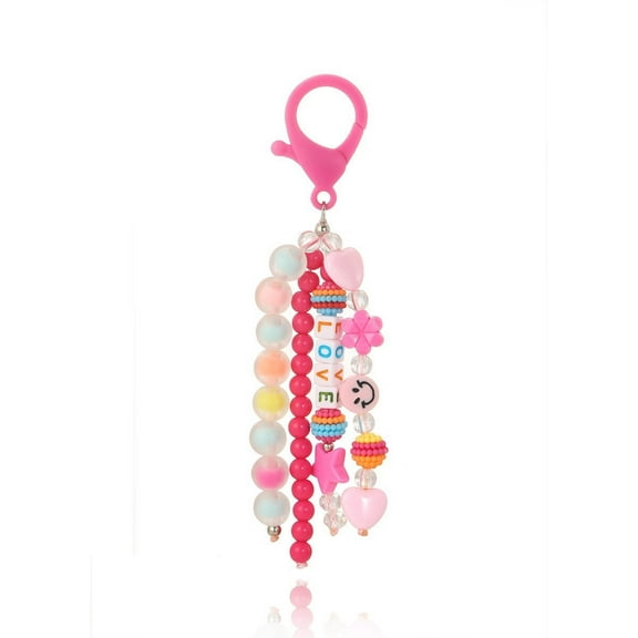 Radetop Children Kids Girls Bead Creating Hanging Backpack Car Keychain
