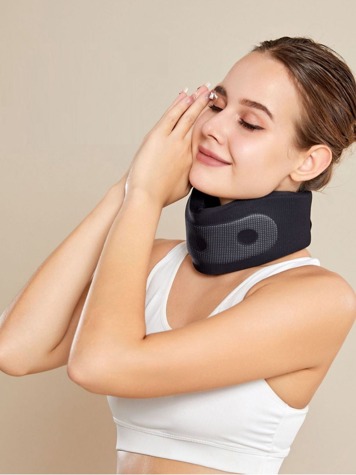 Radetop Neck Brace for Neck Pain and Support, Soft Neck Support Relieves Pain & Pressure in Spine for Women & Men(Black, S, 16.5" long)