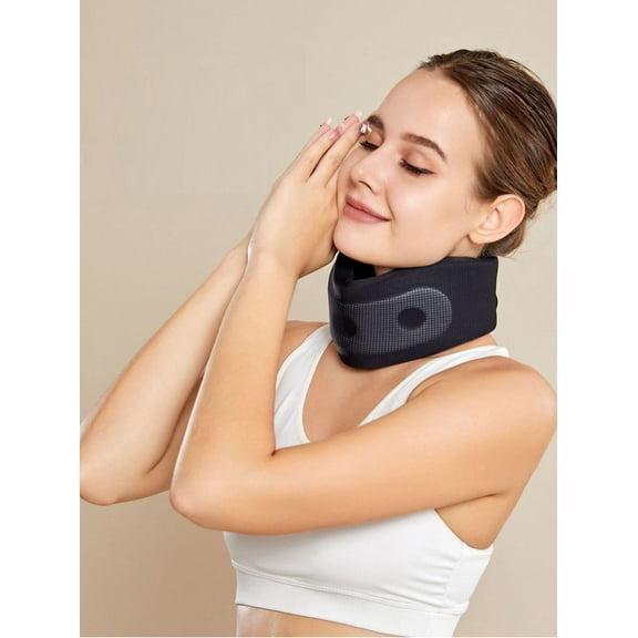 Radetop Neck Brace for Neck Pain and Support, Soft Neck Support Relieves Pain & Pressure in Spine for Women & Men(Black, S, 16.5" long)