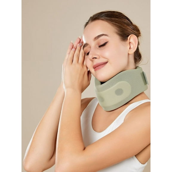 Radetop Neck Brace for Neck Pain and Support, Soft Neck Support Relieves Pain & Pressure in Spine for Women & Men(Green, L, 20.5" long)