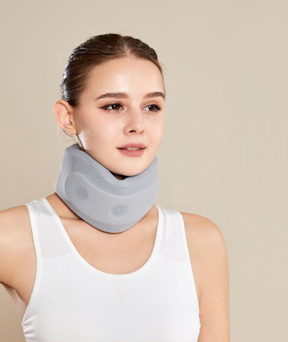 Radetop Neck Brace for Neck Pain and Support, Soft Neck Support Relieves Pain & Pressure in Spine for Women & Men(Grey, L, 20.5" long)
