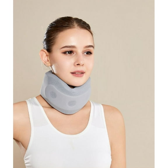 Radetop Neck Brace for Neck Pain and Support, Soft Neck Support Relieves Pain & Pressure in Spine for Women & Men(Grey, M, 17.7" long)