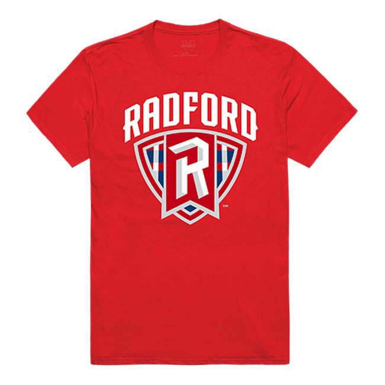 Radford University Highlanders Basic Block Cotton Short Sleeve T Shirt - Red