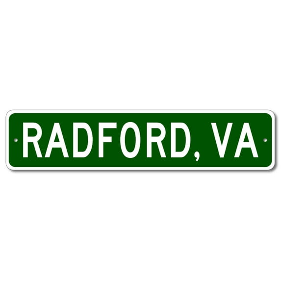 Radford Virginia Metal Wall Decor City Limit Sign Size: 4 x 16 Inch