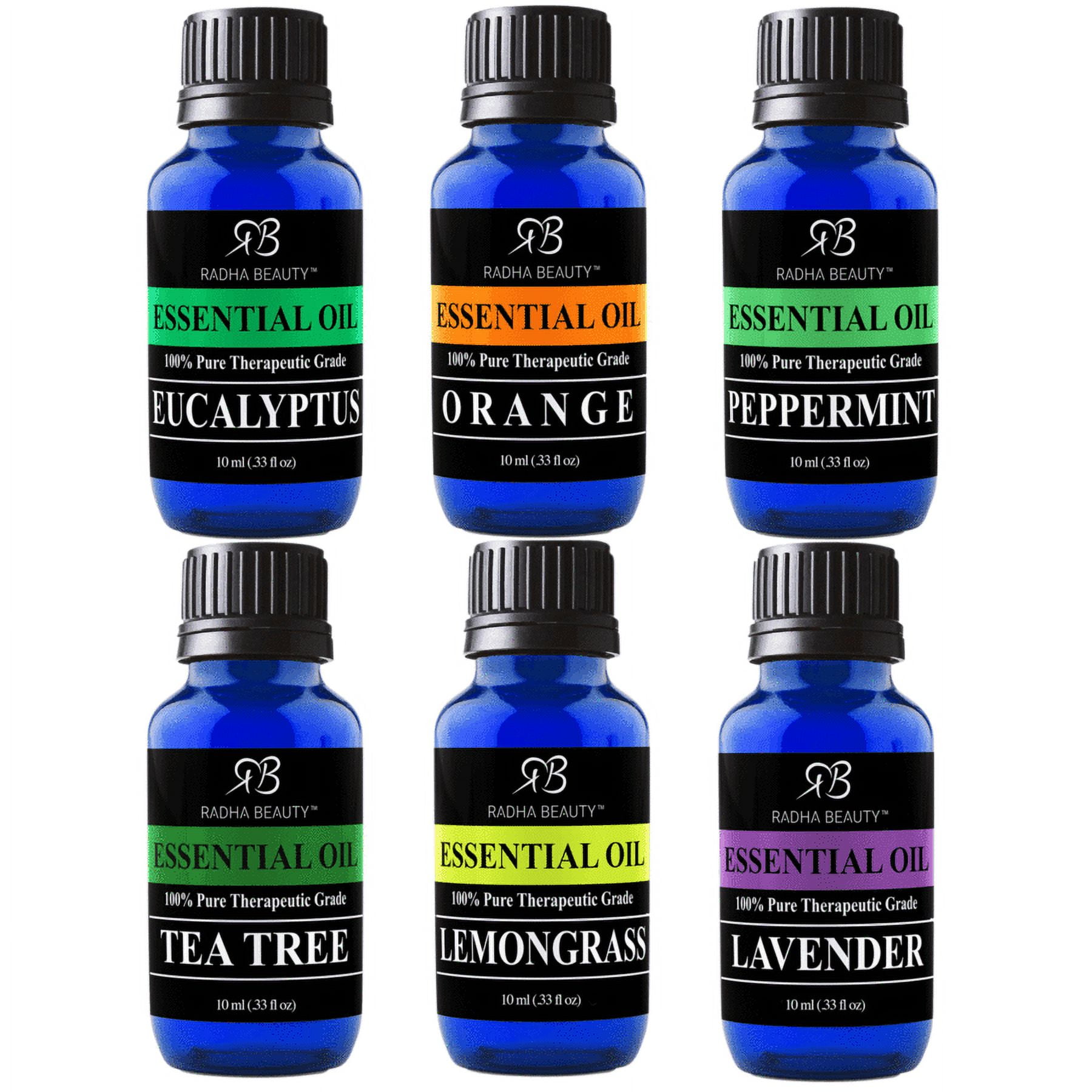 Radha Beauty Aromatherapy Top-6 Essential Oil Set