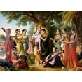 thumbnail image 1 of Radha Gopinatha with Astasakhis 27x36, 1 of 1