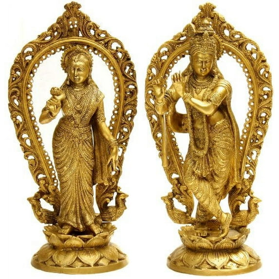 Radha Krishna - Brass Sculpture