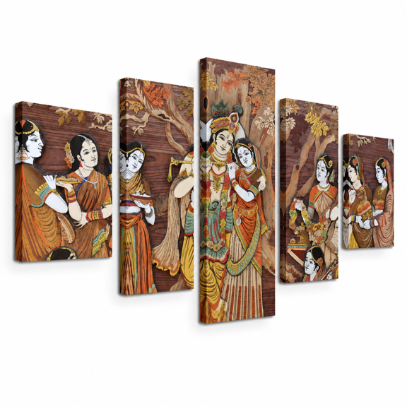 Radha Krishna Canvas Wall Art God For Living Room