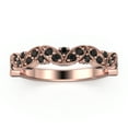 thumbnail image 1 of Radhe2 Black Diamond Moissanite Wedding Ring 18K Rose Gold Over Silver, 1 of 4