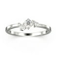 thumbnail image 1 of Radhika Diamond Moissanite Ring 18K White Gold Over Silver, 1 of 4