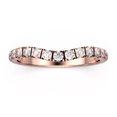thumbnail image 1 of Radhika2 Curved Diamond Moissanite Ring 18K Rose Gold Over Silver, 1 of 4