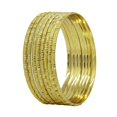Radhna Brass Delight Bangle Collection Pack Of 8 Gold (3029_2.6