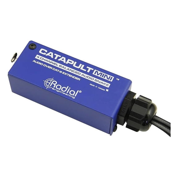 Radial Catapult MINI RX Audio Snake Receiver - 4 Channel Cat 5/Cat 6 Analog Audio Transmission - Studio & Live Sound - Passive Operation - Long Distance Audio