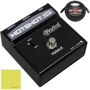 Radial Engineering HotShot DM1 Microphone Signal Muting Footswitch Bundle with 10ft Pig Hog Mic Cable & Liquid Audio Polishing Cloth - XLR Mic Input & 2 XLR Outputs