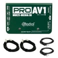 thumbnail image 1 of Radial Engineering ProAV1 Multimedia Direct Box Bundle with XLR & TRS Cables, 1 of 7