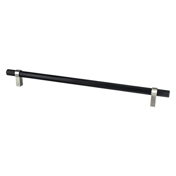 Radial Reign 18 in. CC Bar & Posts Appliance Pull, Matte Black & Brushed Nickel