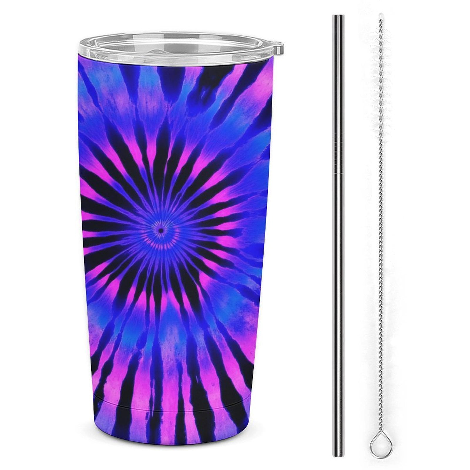 Radial Tie-Dye Pattern Tumbler Print 20oz Stainless Steel Coffee Cup ...