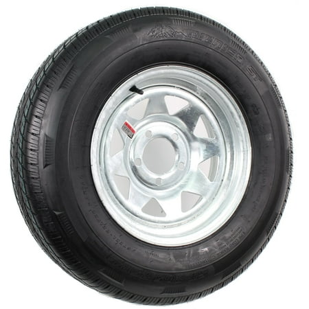 Radial Trailer Tire On Rim ST205/75R14 14 in. 5 Lug Wheel Galvanized Spoke Sansujyuku sansujyuku.com