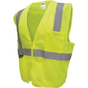 Radians Polyester Mesh Economy Class 2 High Visibility Vest with Zipper Closure Hi/Vis Green
