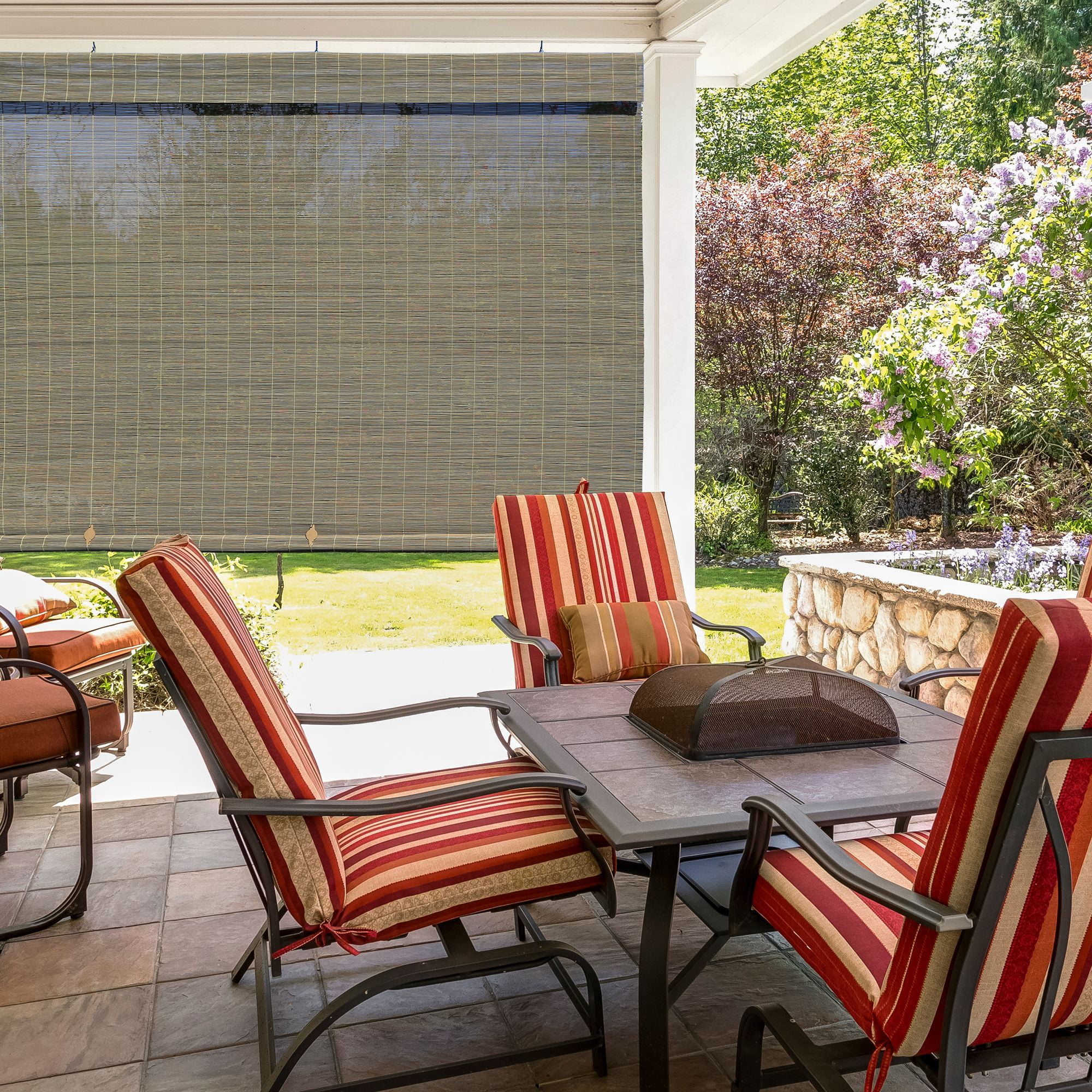 Radiance Bamboo Blinds, Cordless Blinds for Outside Mount, Grey, 36" x 72"