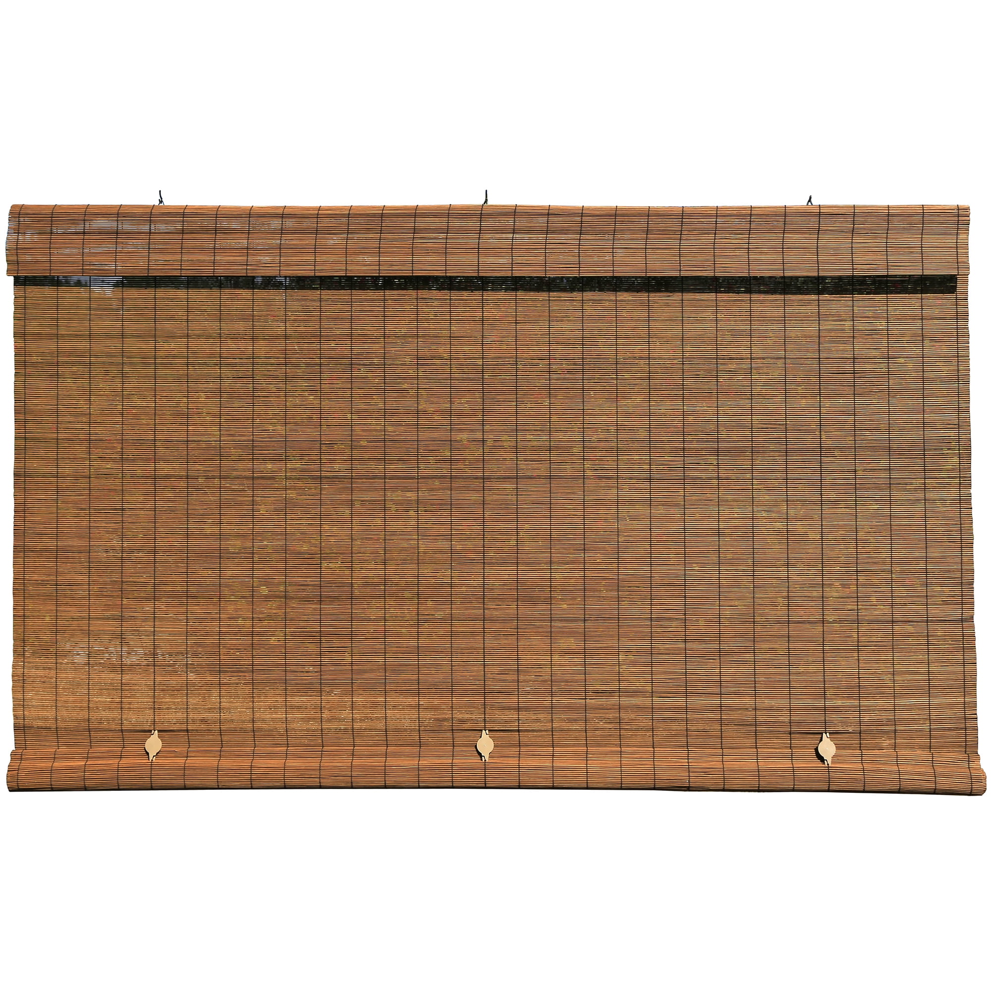 Radiance Bamboo Blinds, Imperial Cordless Blinds for Windows, Fruitwood Finish, 48" x 72"