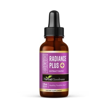 Radiance Boost Supplement  1fl.oz - Organic Liquid Collagen for Women and Men, Spermidine, Rosemary, Skin Support, Hair & Nails Vitamins - Herbal Goodness