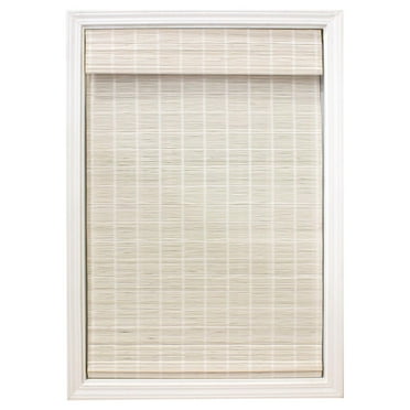 Radiance Cordless Bamboo Blinds, Cordless Blinds for Semi-Private Light Control, White, 30" x 64"