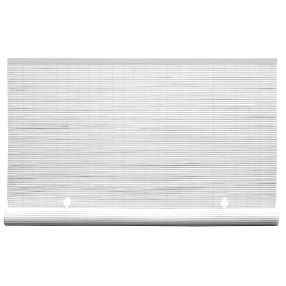 Radiance Cordless Blinds for Outdoor and Indoors, PVC Window Shades for Porch, White, 6' x 6'